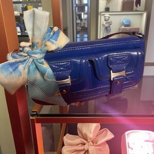 Michael Kors Mini Patent Blue Shoulder Bag